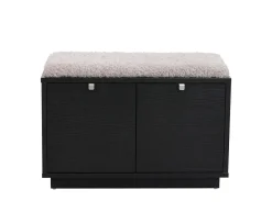 Rowico Home Confetti Bänk 2 Svartlackad/Ljusgrå