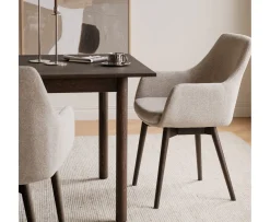 Rowico Home Denley Karmstol Ljusbeige/Brun