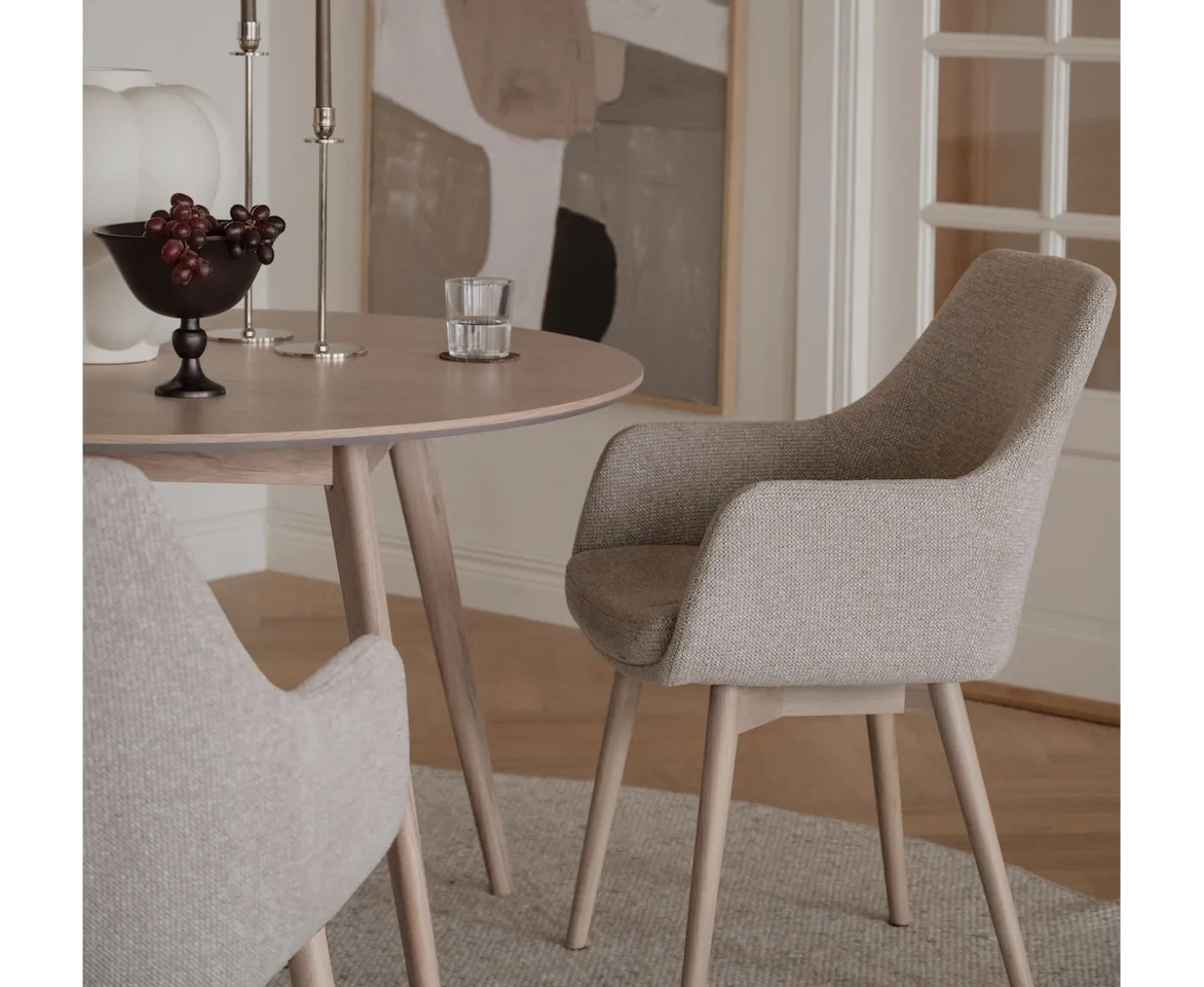 Rowico Home Denley Karmstol Ljusbeige/Vitpigmenterad