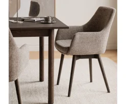 Rowico Home Denley karmstol Mörkbeige/Brun