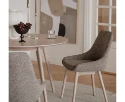 Rowico Home Denley Matstol Mörkbeige/Vitpigmenterad