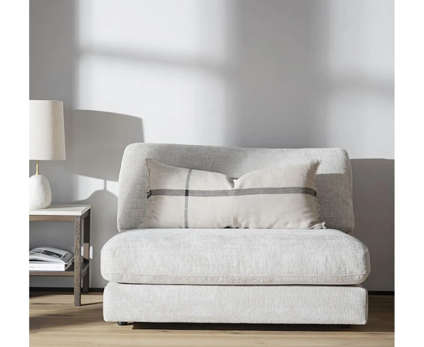 Rowico Home Duncan 1.5-sits Mittmodul Ljusgrå