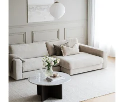 Rowico Home Duncan 3-sits Soffa Schäslong Höger Ljusgrå