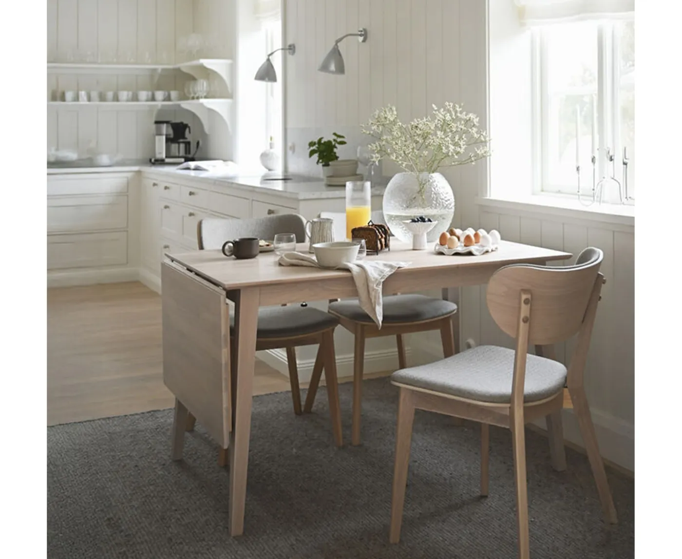 Rowico Home Filippa Klaffbord Vitpigmenterad 120cm