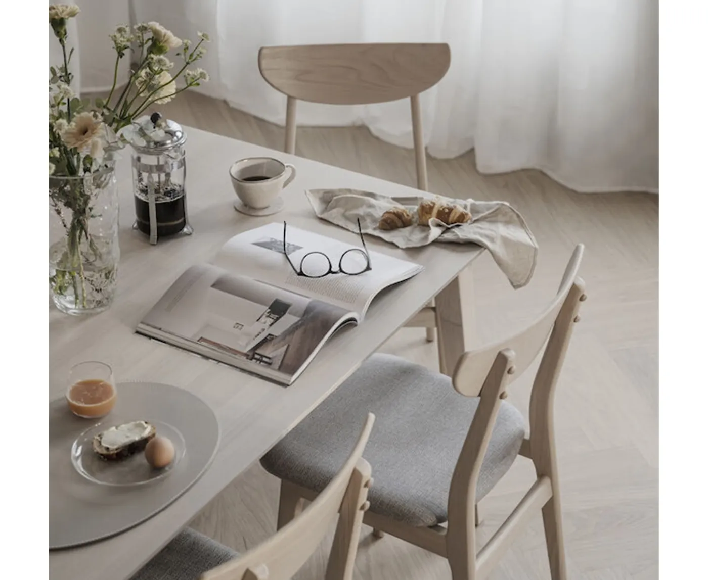 Rowico Home Filippa Klaffbord Vitpigmenterad 120cm