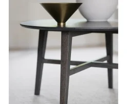 Rowico Home Filippa Soffbord Runt Mörkbrun Ek Ø90