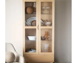 Rowico Home Filippa Vitrinskåp Ek 185cm