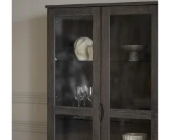 Rowico Home Filippa Vitrinskåp Mörkbrun 185cm