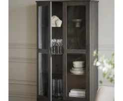 Rowico Home Filippa Vitrinskåp Mörkbrun 185cm
