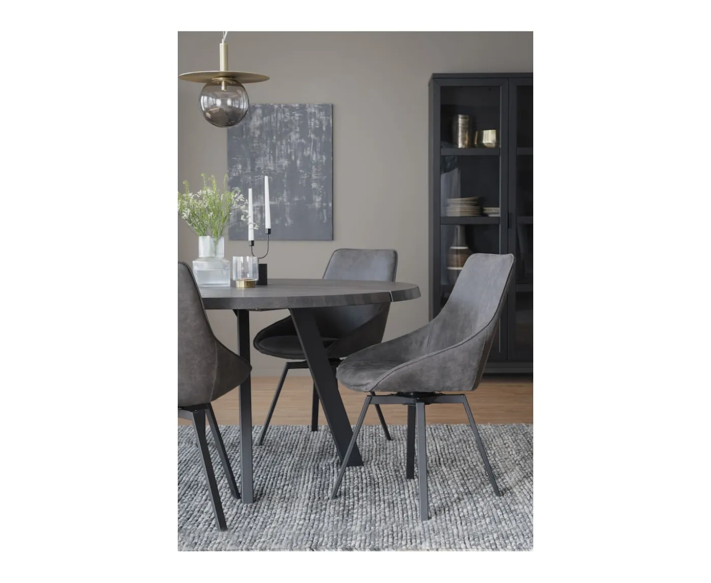 Rowico Home Fred Matbord Mörkbrun Ø160