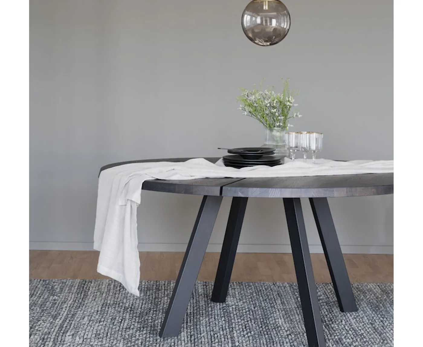Rowico Home Fred Matbord Mörkbrun Ø160