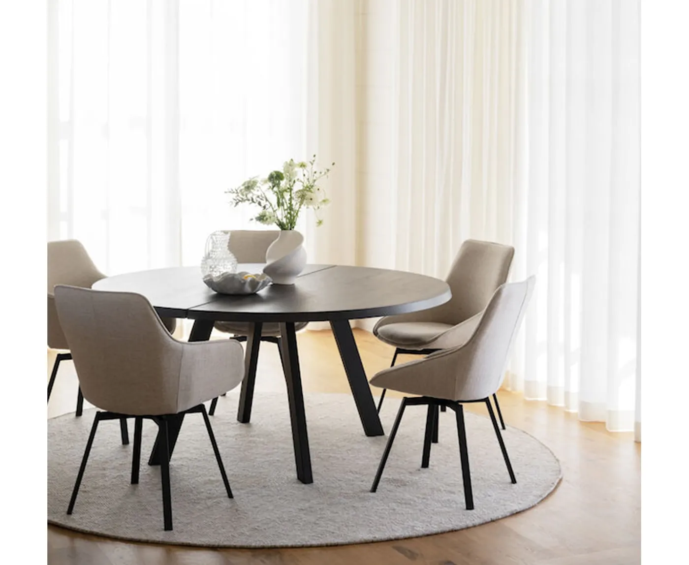 Rowico Home Fred Matbord Mörkbrun Ø160