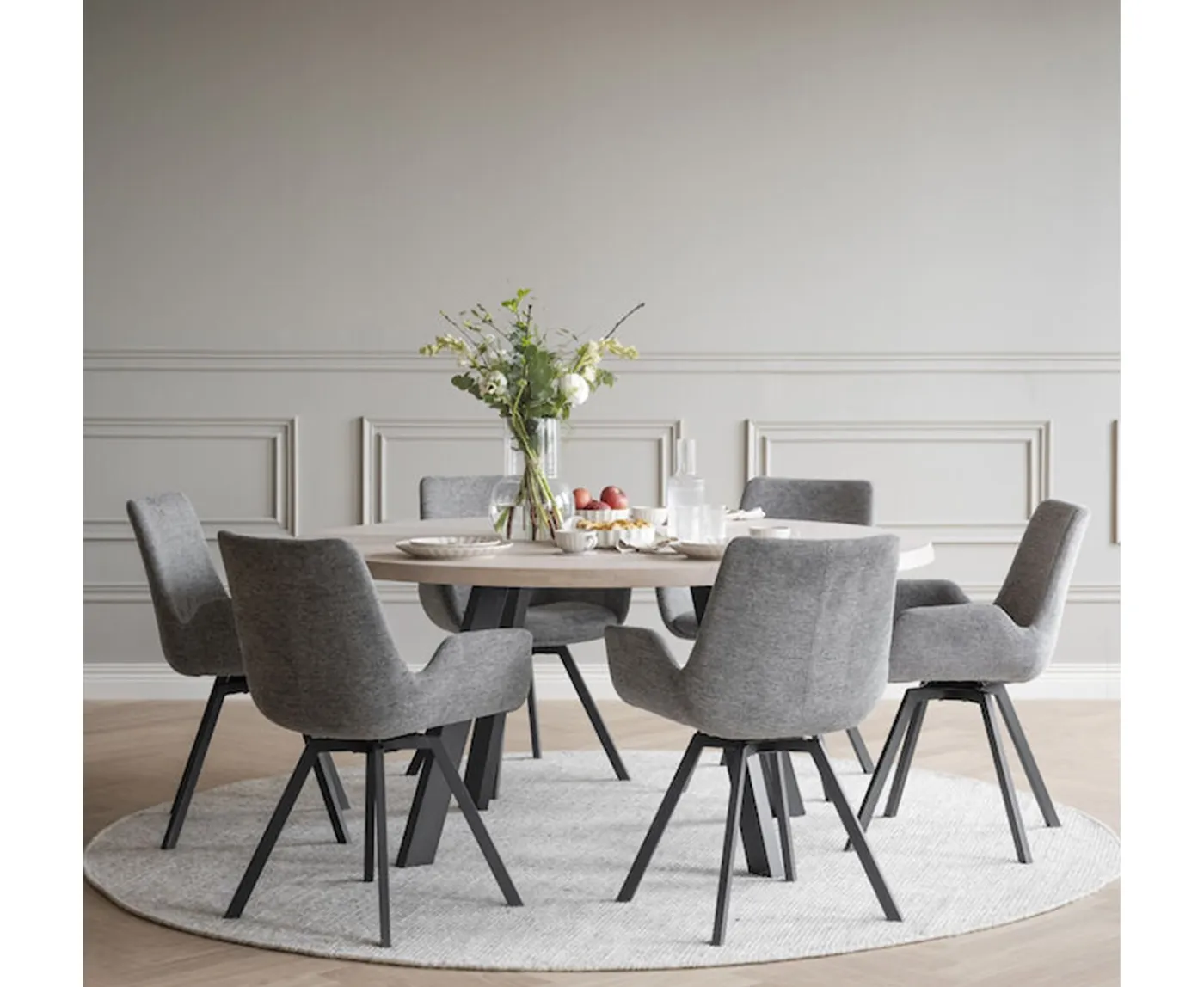 Rowico Home Fred Matbord Vitpigmenterad Ø160