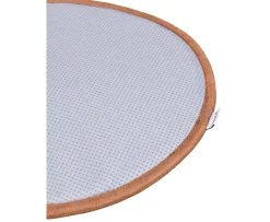 Rowico Home Fulton Sittdyna Rund Brun Läder/Textil Ø38