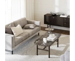 Rowico Home Hammond Soffbord Brun Ek/Brun Marmor 135x62