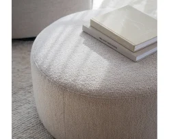 Rowico Home Joplin Sittpuff Ljusbeige Ø70