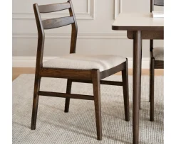 Rowico Home Kerwin Matstol Brun Ek/Ljusbeige
