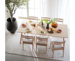 Rowico Home Kerwin Matstol Vitpigmenterad Ek/Ljusbeige