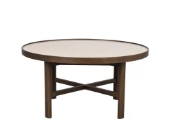 Rowico Home Marsden Soffbord Beige/Brun Ø90