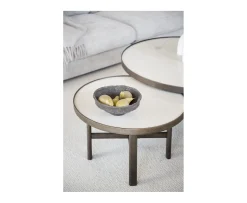 Rowico Home Marsden Soffbord Beige/Brun Ø60