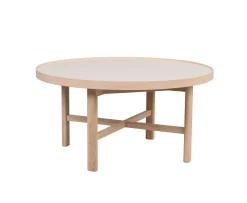 Rowico Home Marsden Soffbord Beige/Vitpigmenterad Ø90