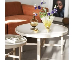Rowico Home Marsden Soffbord Beige/Vitpigmenterad Ø60