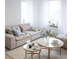 Rowico Home Marsden Soffbord Beige/Vitpigmenterad Ø60