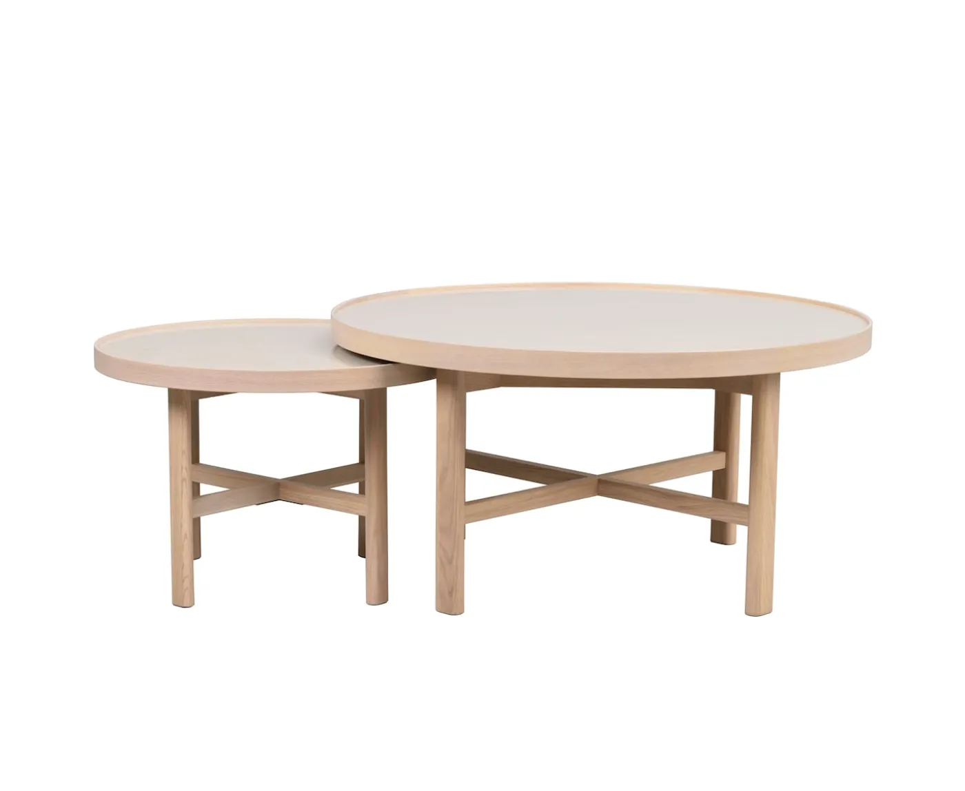 Rowico Home Marsden Soffbord Beige/Vitpigmenterad Ø60