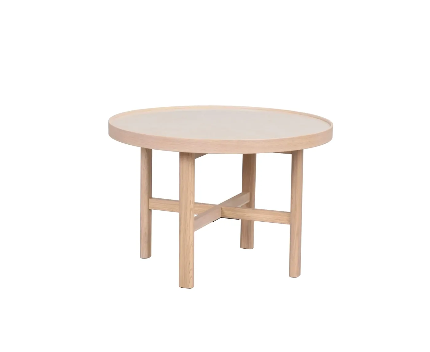 Rowico Home Marsden Soffbord Beige/Vitpigmenterad Ø60