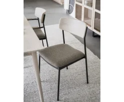 Rowico Home Maymont Matstol Vitpigmenterad Ek/Mörkbeige/Svart
