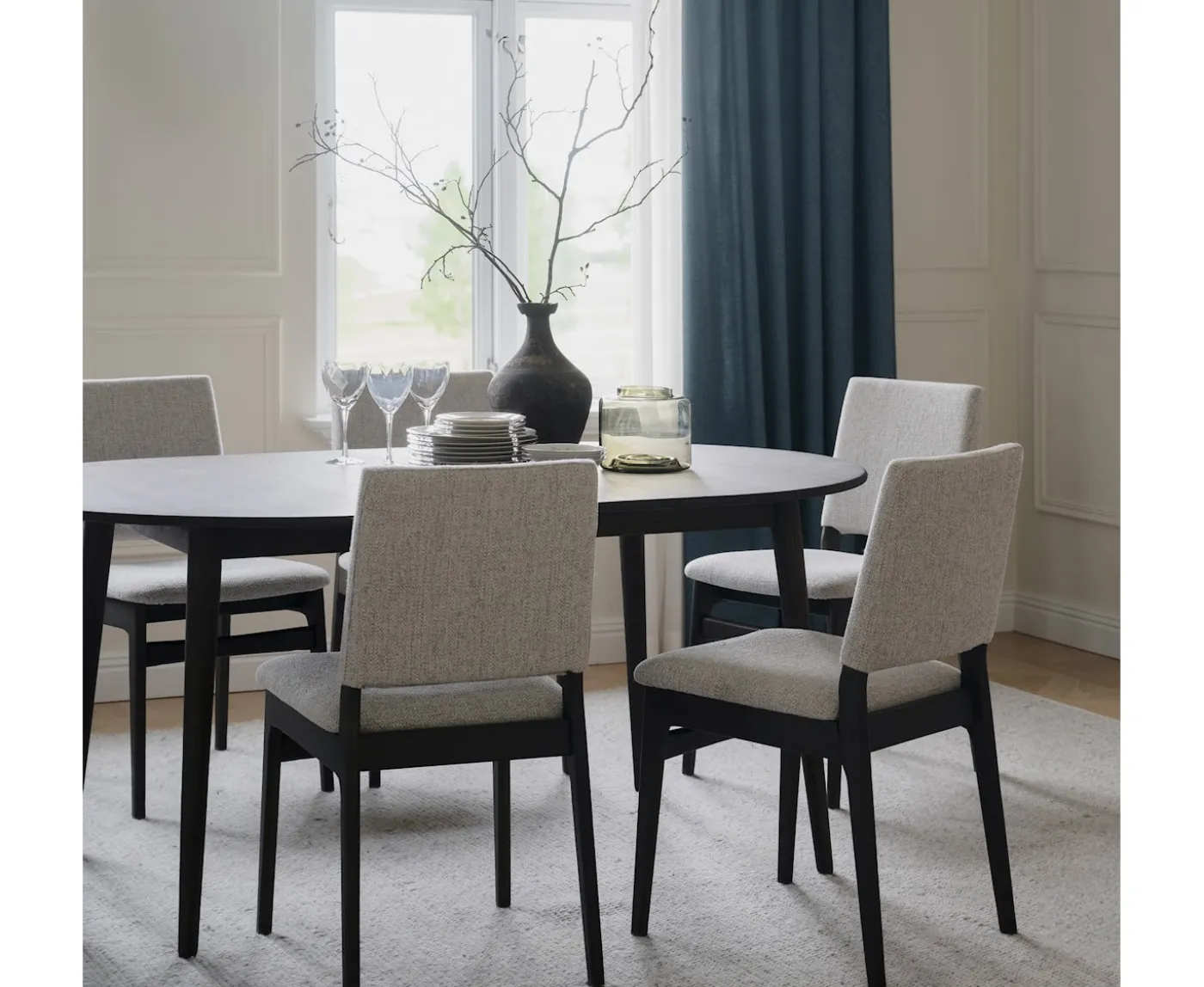 Rowico Home Medford Matstol Brun Ek/Ljusbeige