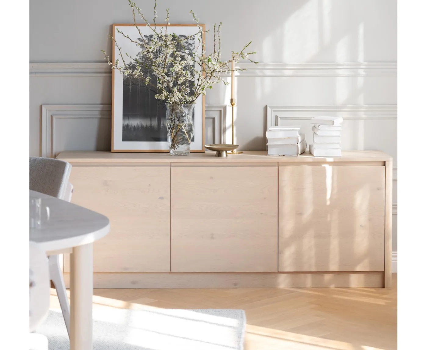 Rowico Home Melstone Sideboard Vitpigmenterad Ek 180x70