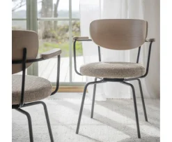 Rowico Home Merrick Snurr Karmstol Ek/Svart