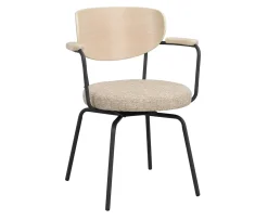 Rowico Home Merrick Snurr Karmstol Ek/Svart