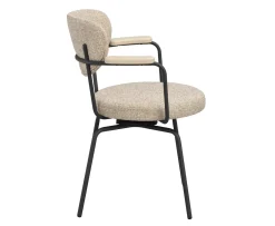 Rowico Home Merrick Snurr Karmstol Mörkbeige/Svart