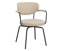 Rowico Home Merrick Snurr Karmstol Mörkbeige/Svart