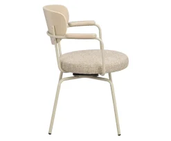 Rowico Home Merrick Snurr Karmstol Mörkbeige/Vitpigment