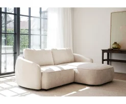 Rowico Home Norris 3-sits Soffa Schäslong Höger Ljusbeige 226cm