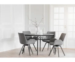 Rowico Home Norwell Karmstol Grå/Svart