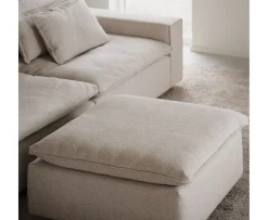 Rowico Home Rawlins Fotpall Sandra Ljusbeige