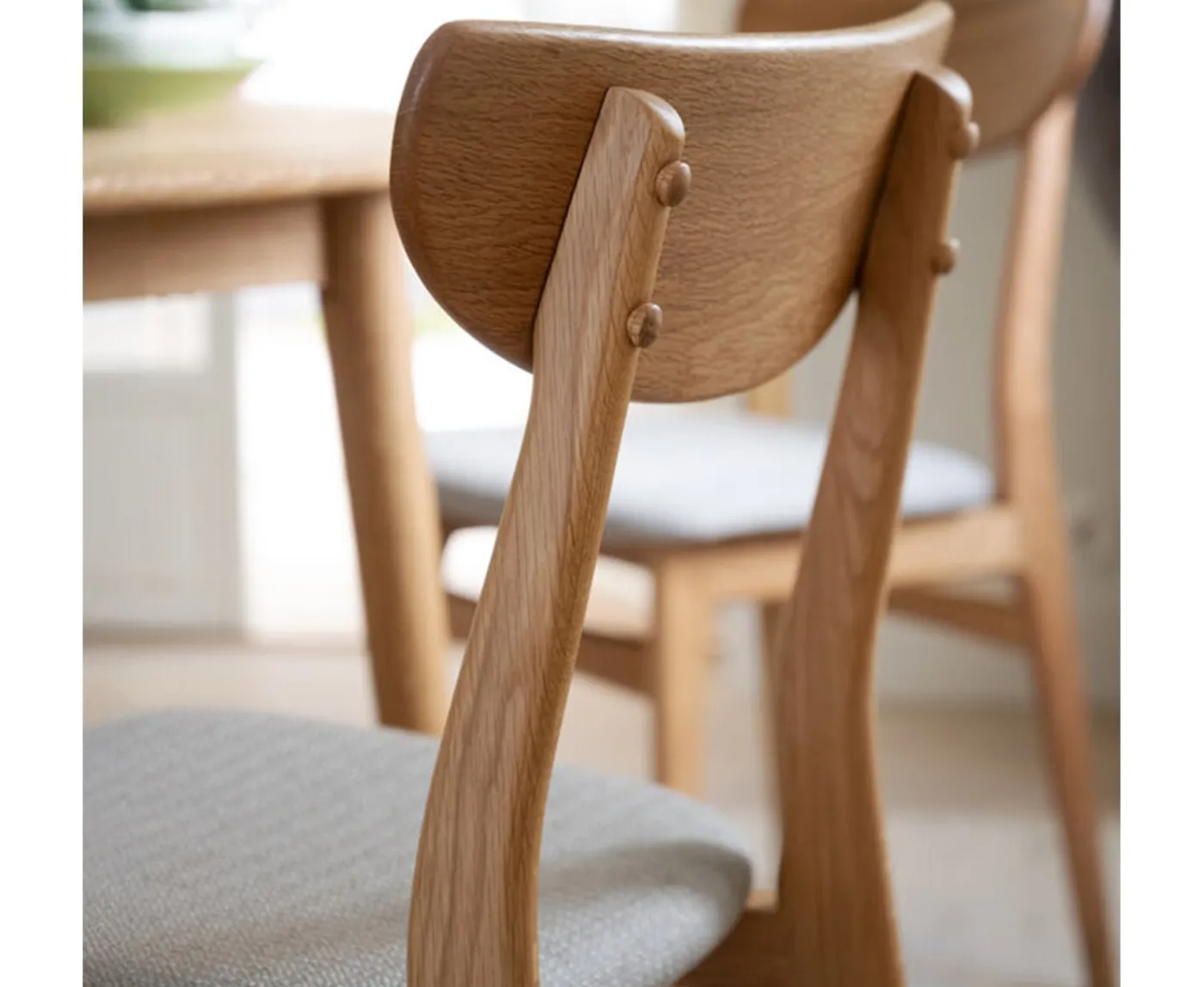 Rowico Home Rodham Matstol Ek/Gråbeige