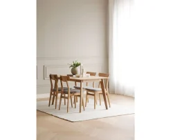 Rowico Home Rodham Matstol Ek/Ljusgrå