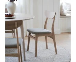 Rowico Home Rodham Matstol Vitpigment Ek/Gråbeige