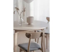 Rowico Home Rodham Matstol Vitpigment Ek/Ljusgrå