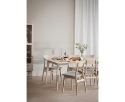 Rowico Home Rodham Matstol Vitpigment Ek/Ljusgrå