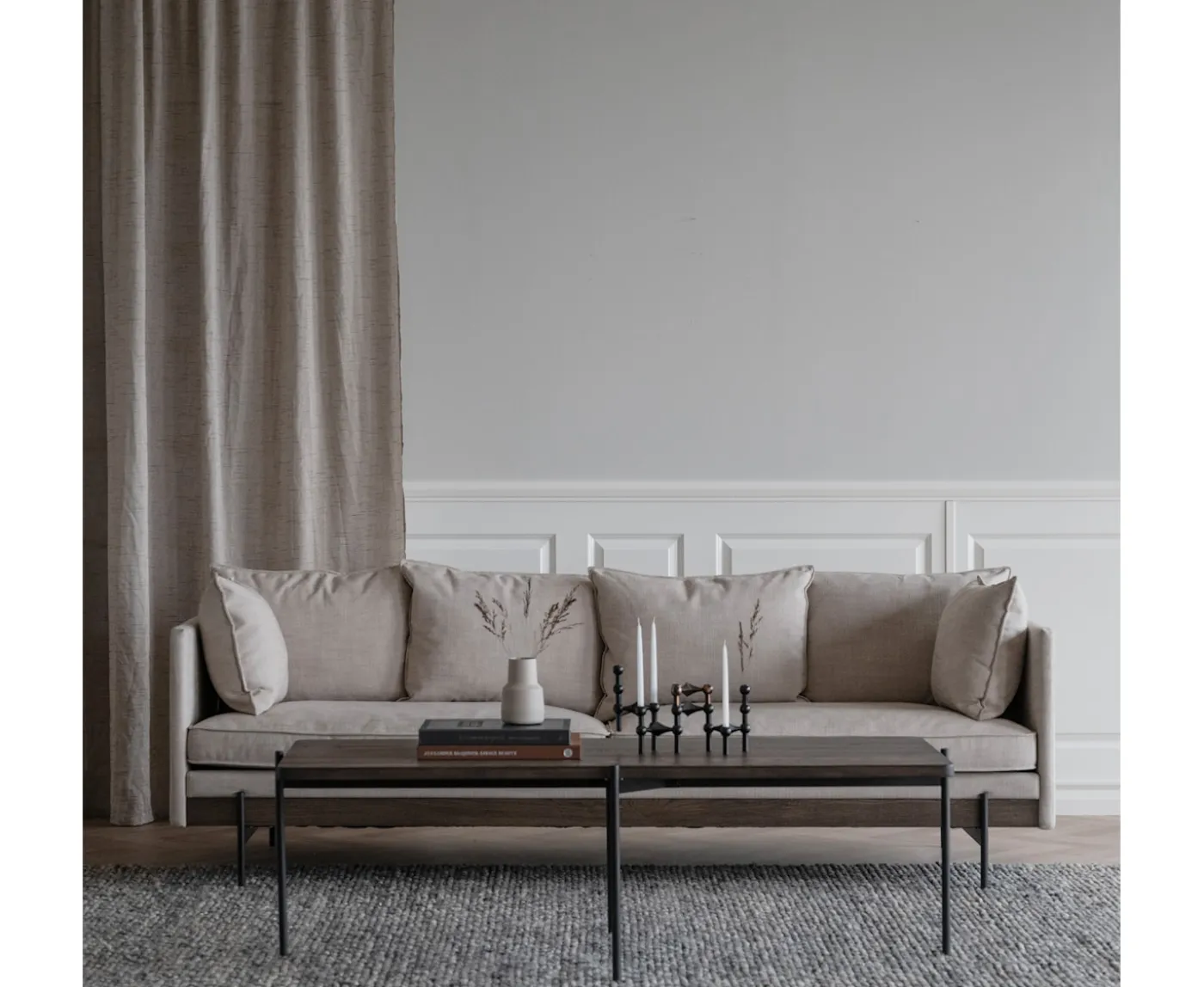 Rowico Home Shelton Soffbord Brun/Svart 145x60cm