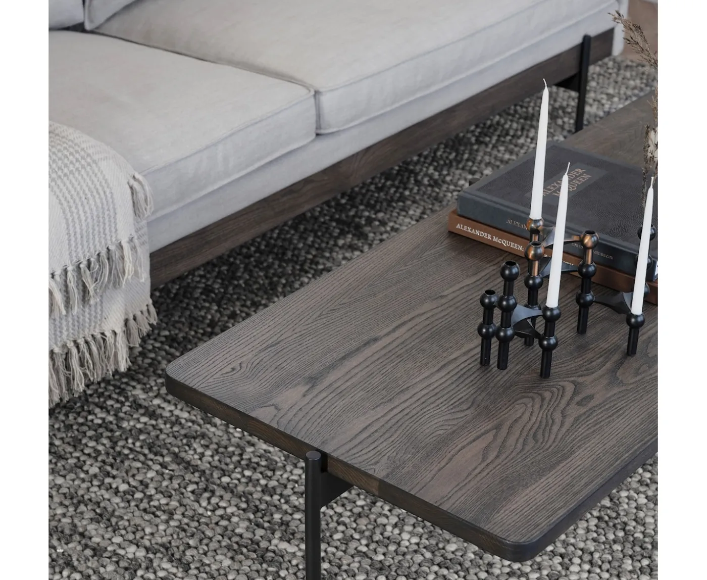 Rowico Home Shelton Soffbord Brun/Svart 145x60cm