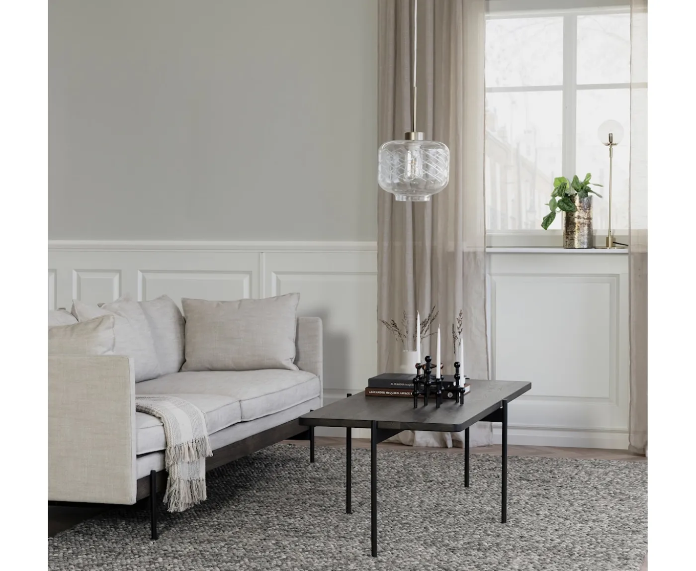 Rowico Home Shelton Soffbord Brun/Svart 95x50cm