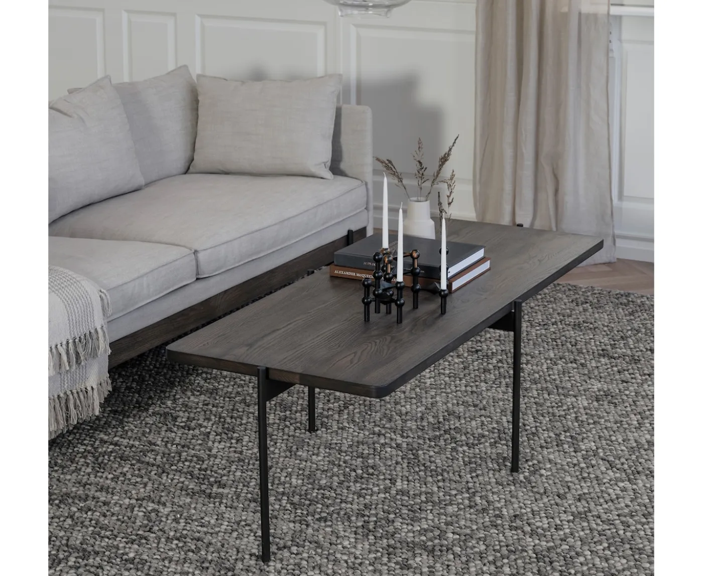 Rowico Home Shelton Soffbord Brun/Svart 95x50cm