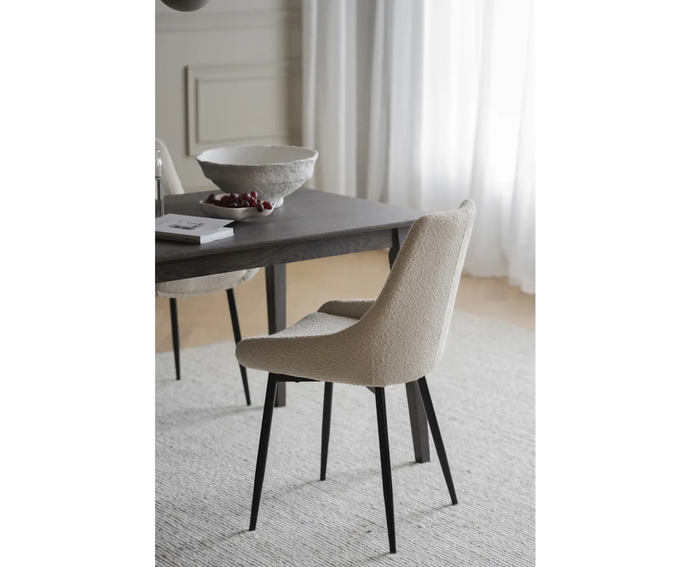 Rowico Home Sierra Matstol Bouclé Beige